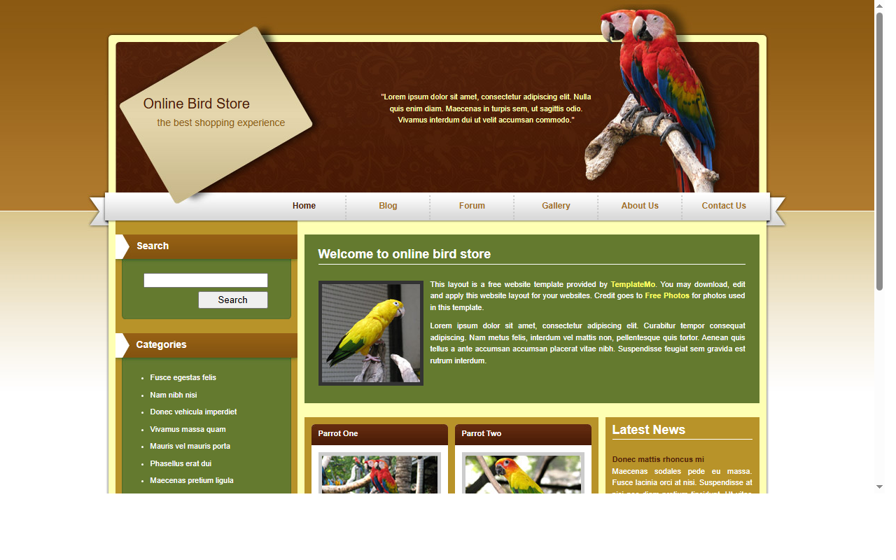 Bird store