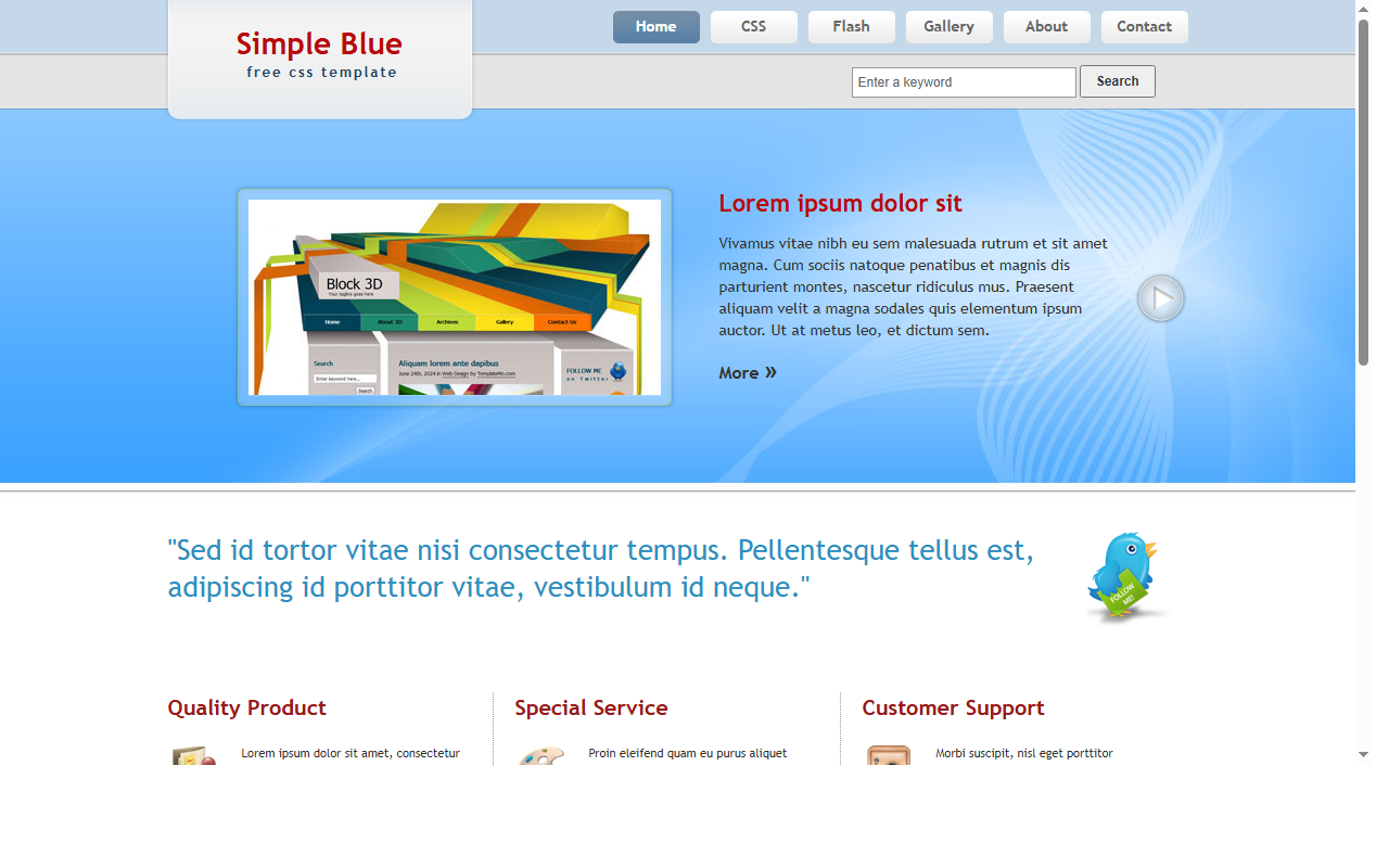 Simple blue