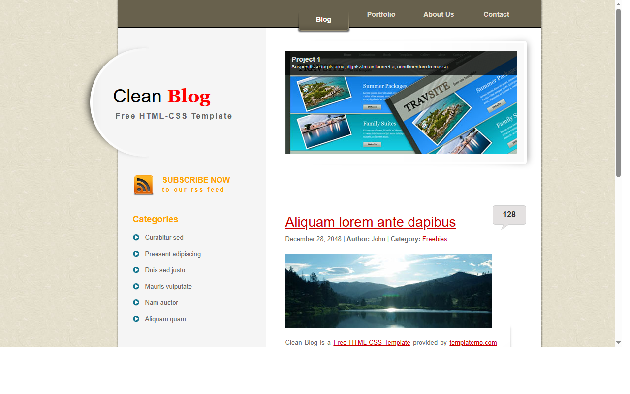 Clean blog