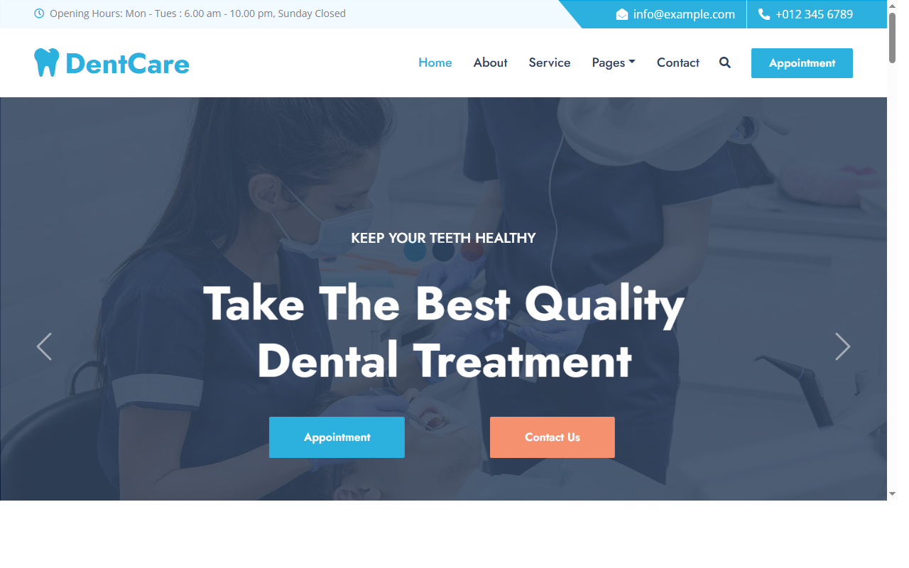 Dental-clinic-website-template