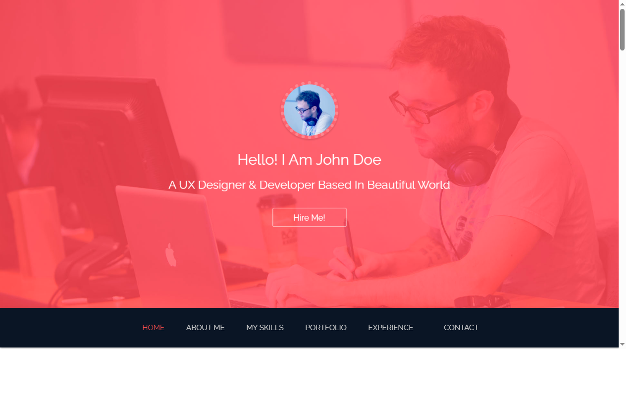 John-bootstrap-one-page-html5-free-resume-template