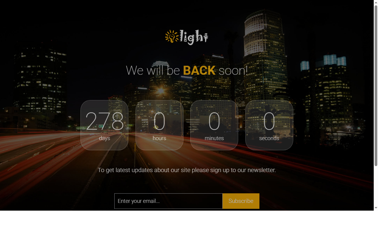 Light-coming-soon-html-responsive-template