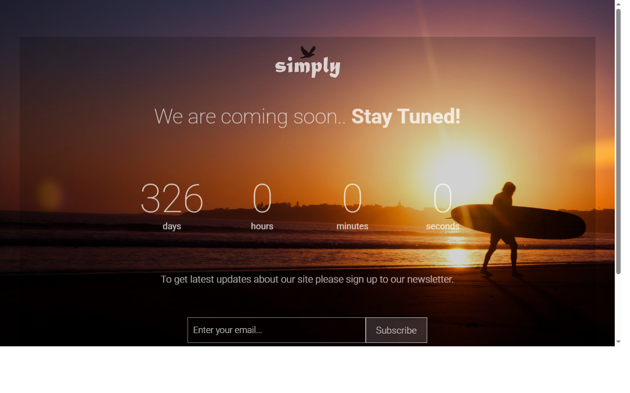 Simply-bootstrap-coming-soon-template