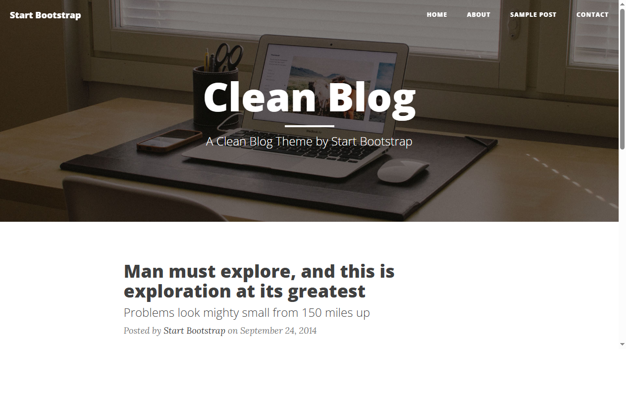 Startbootstrap-clean-blog-1.0.