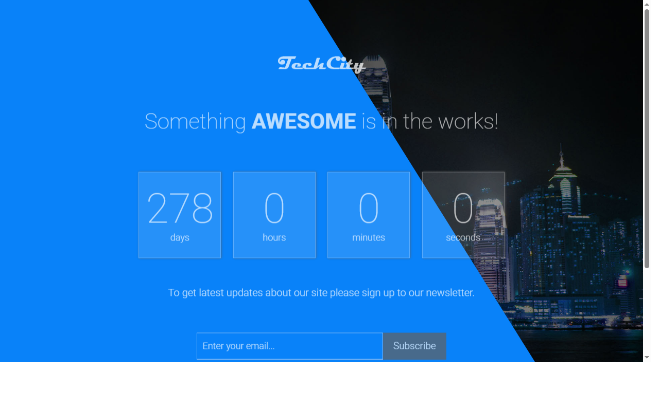 Tech-city-free-coming-soon-bootstrap-responsive-template
