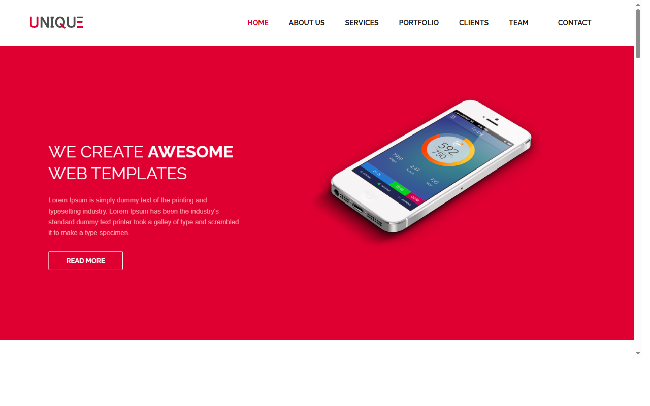 Unique-free-responsive-html5-template
